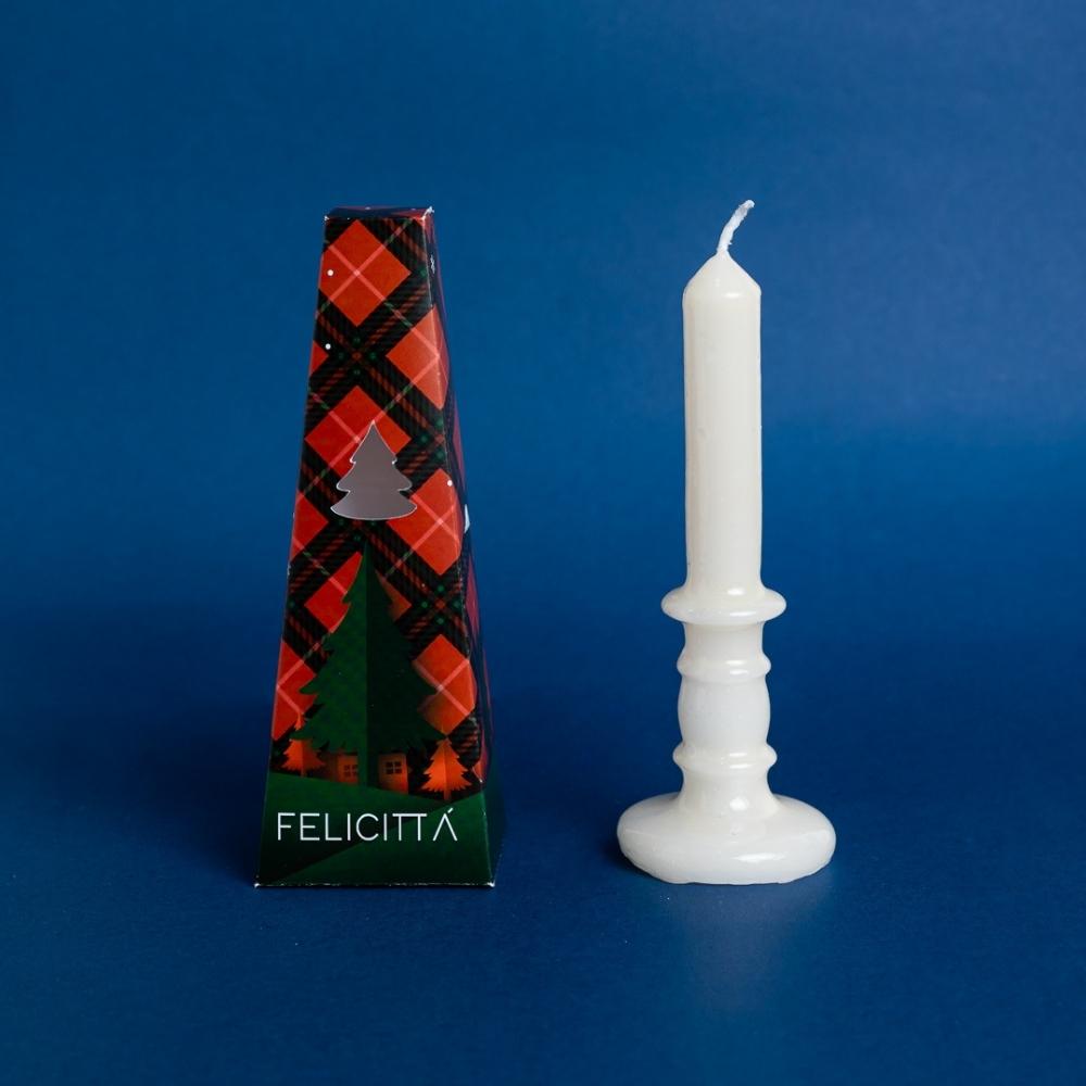 Unique Candles Velas com castiçal colorida média Natal
