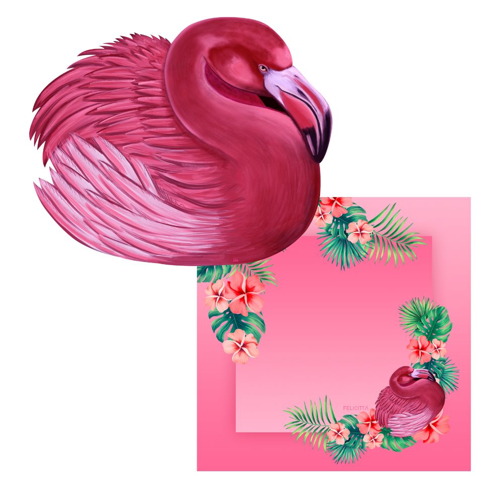Table Set - Penélope - Americano Impermeável + Guardanapo em Linho misto  - Flamingo, Magenta, Pink