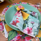 Table Set - Capri - Americano Impermeável + Guardanapo em Linho Misto - Limão, limões siciliano