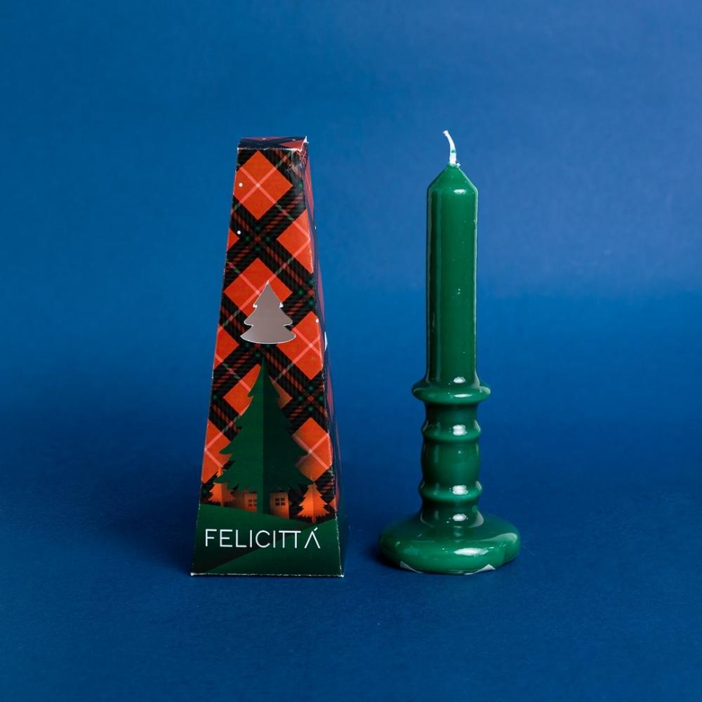 Unique Candles Velas com castiçal colorida média Natal